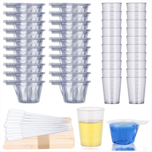 Epoxy Resin Tool Kit, 10 Pack 15ml Droppers 50ML 1
