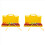 8 Notes Chromatic Xylophone Glockenspiel Resonator Bells Yellow Case 2