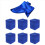100Pcs Microfiber Towel Home Kitchen Wash Cloth Blue 3