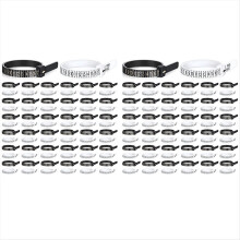 100Pcs Finger Size Gauge US Ring Measurement Tool White and Black