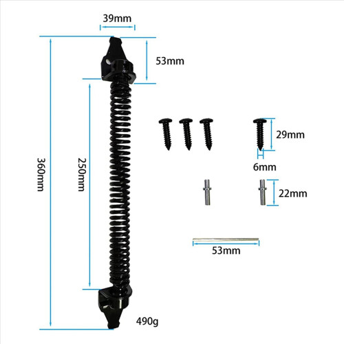 Tension Spring Adjustable Door Closer Automatic 2