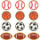 12Pcs Ball Sticker Patches Iron On DIY Accessory Applique 4