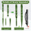 12 Pcs Paracord- Knotter Tools Set Stainless Steel Marlinspike 4
