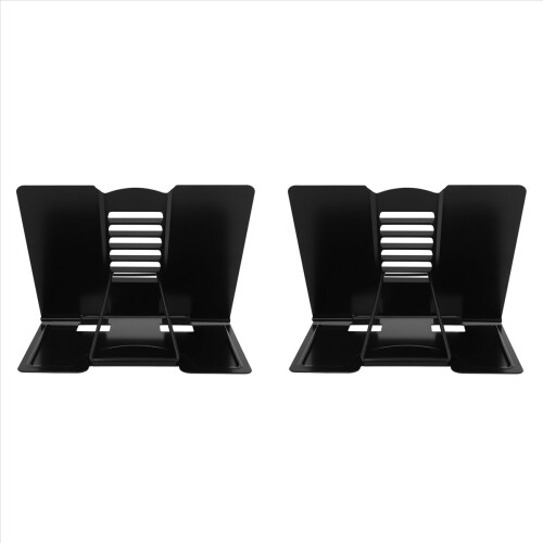 Desk Book Stand Metal Reading Rest Angle Adjustable Stand(Black)