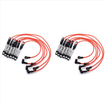 6Pcs Ignition Coil Spark Plugs Wires Cable for Golf III Corrado VR6
