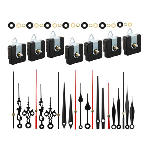 7 Sets Quartz Clock Movement Mechanism, Silent Short Shaft 2