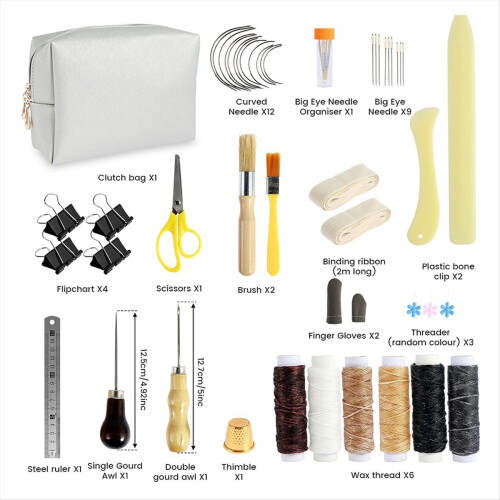 49 Pcs Hand Bookbinding Tools Kits for Beginners 2
