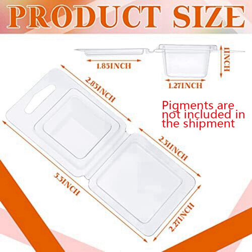 Wax Melt Molds Clear 1 Oz Square Candle 2
