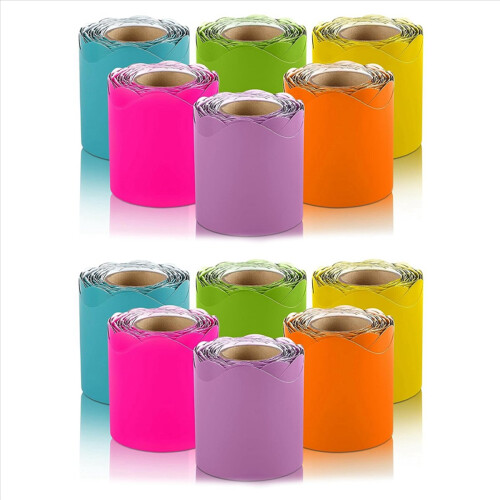 6 Rolls 198Ft Bulletin Board Borders for Classroom Decor, Home Decor