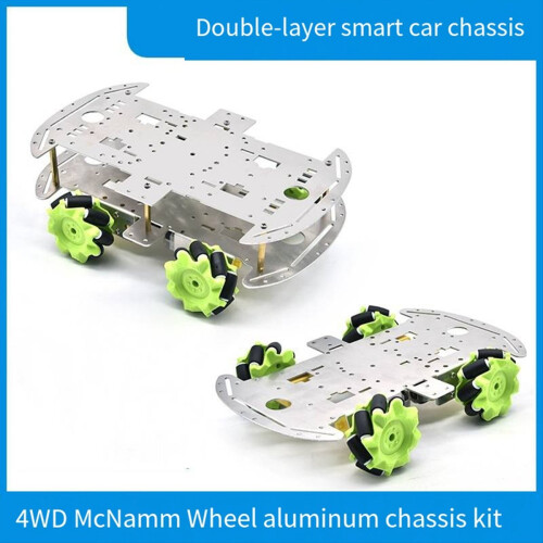 For DIY 4WD Aluminum Mecanum Robot Two-Layer Bottom Board 1