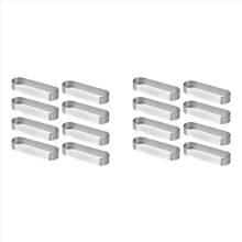 8Pcs Oval Tartlet Molds,French Dessert Mousse Fruit Tart Ring Quiche