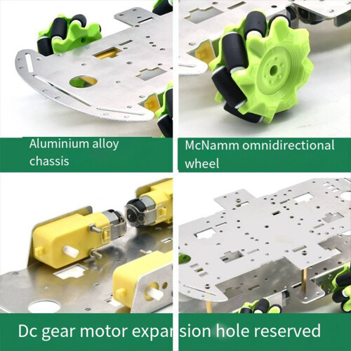 For DIY 4WD Aluminum Mecanum Robot Two-Layer Bottom Board 2