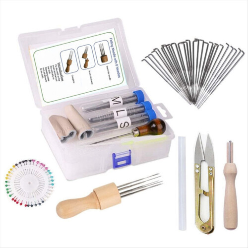Needle Felting Kit Wool Felt Poked Needles for Diy 1