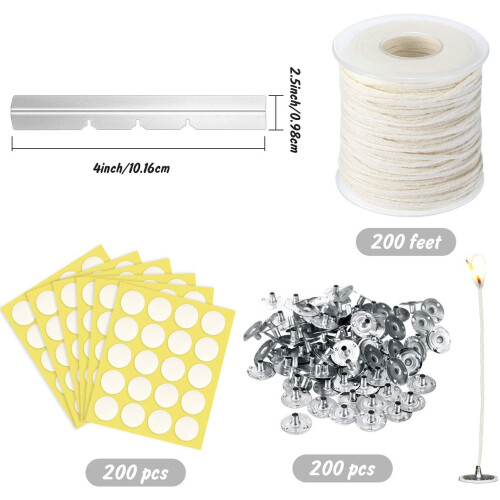 Wick,Wick Sustainer Tabs,Wick Stickers,Wicks Holder for Candle Making 2