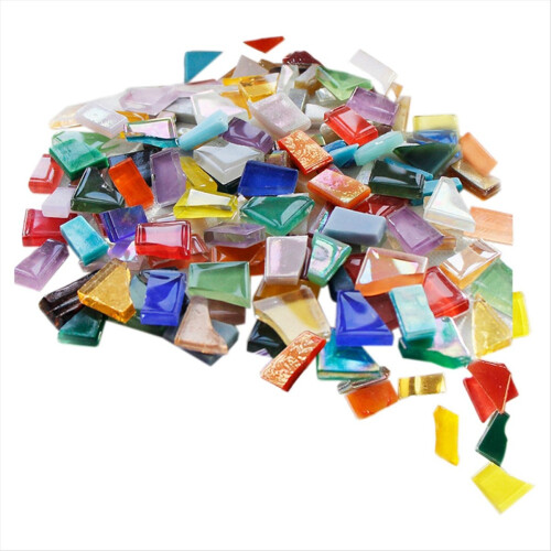 Triangular Mosaic Tiles, MulticolorDIYglass Making Sets 1