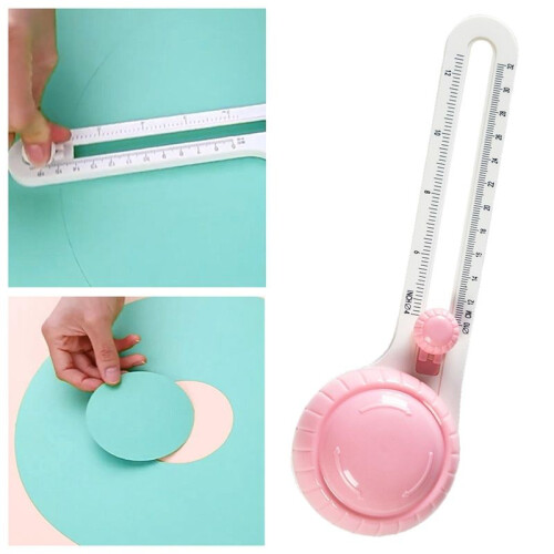 Circle Cutter, Rotary-Circular Compass Circular Cutter,Pink 2