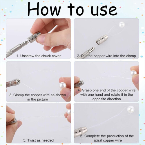 4Pieces Double End Needle Pliers DIY Hand Drill 2