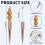 18Pcs Diamond Beadable Pen 18 Colors Plastic Bead Ballpoint 8
