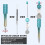 18Pcs Diamond Beadable Pen 18 Colors Plastic Bead Ballpoint 3