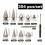 354 Pieces Punk Spikes and Studs Kit - 8 Sizes Cone 6