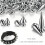 354 Pieces Punk Spikes and Studs Kit - 8 Sizes Cone 3