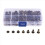 90 Sets Chicago Screws Assorted Kit, 6 Sizes for DIY Leather Craft B 6