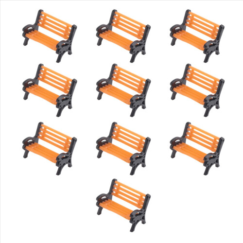 10Pcs Model Train HO N O Scale 1:150 Bench Chair 2