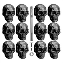 12Pcs Skull Rivets Buttons Stud Goth Mental Conchos Pins B
