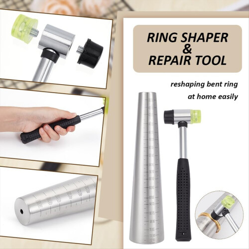 Bracelet Mandrel Size Set, Including Hammer 2