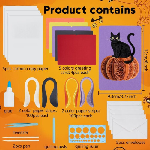20 Sets Halloween Paper-Quilling Kit 2