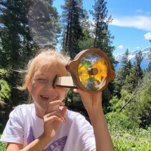 Wooden Handmade Kaleidoscope Kit Interactive Logic