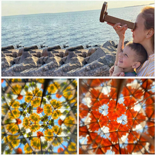 Wooden Handmade Kaleidoscope Kit Interactive Logic 2