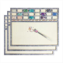 Bead Mat,Centimeter Scale 3 Pcs and Stainless Steel Handy Tweezers