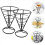 6 Pcs Wire Racks Cone Fried Basket Serving Chips Stand Display Holder 6