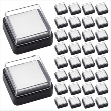 30PCS Empty Blank Ink Pad No Mini Thumbprint Sponge Stamp