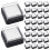 30PCS Empty Blank Ink Pad No Mini Thumbprint Sponge Stamp 1