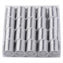 20 Rolls 1100M 0.1MM Thin Metallic Thread Shimmer Christmas Glitter C