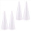 Foam Cones for DIY Crafts, White Polystyrene (4.5 x 13.5 In, 4 Pack) 4