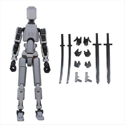 Multi Jointed Movable Robot 3D Printed Mannequin Toyslucky -D