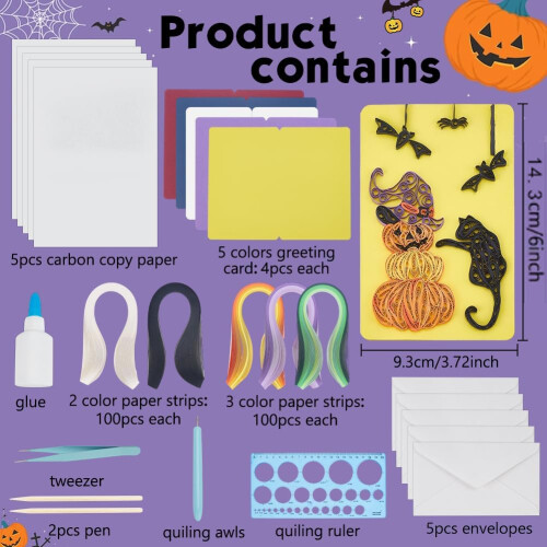 20 Sets Halloween Paper-Quilling Kit 2