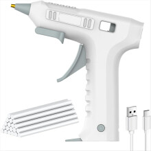 Glue Cordless Type-C Rechargeable with 20pcs Sticks White
