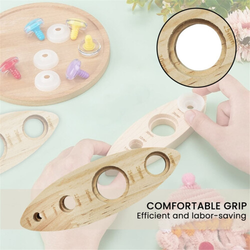 Safety Eye Tool Wood Eyes Insertion Gauge Board 2
