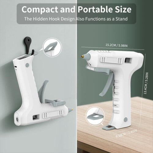 Glue Cordless Type-C Rechargeable with 20pcs Sticks White 2