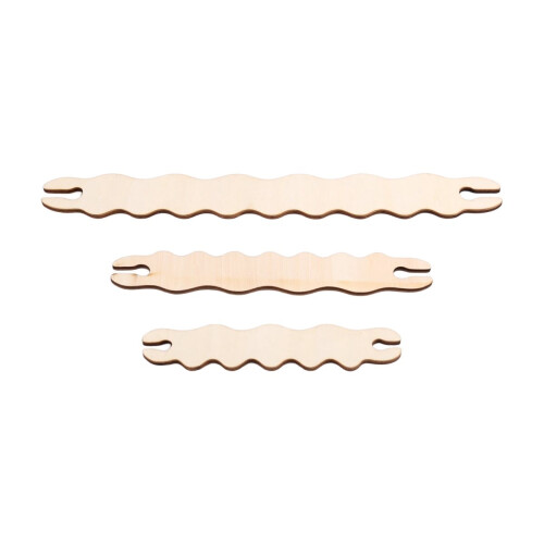 3 Pcs Wooden Weaving Tool Wavy Stick DIY