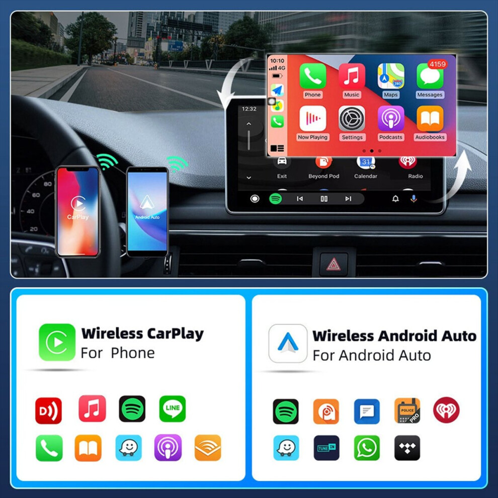 Android Auto Carplay Adapter Wired To Wireless Ai Box 4853097793609