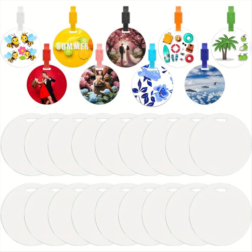 Sublimation Blanks Luggage Tag Round Bulk Double Sided 2