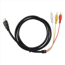 Cable 1080P Male to 3 S-Video AV Audio Cord Adapter