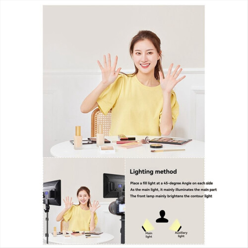 LED Flat Panel Photography Video Light for Photograph Makeup EU Plug 2