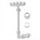 Adjustable Pool Fountain Five Nozzles Waterfall Sprinkler for Cooling 2