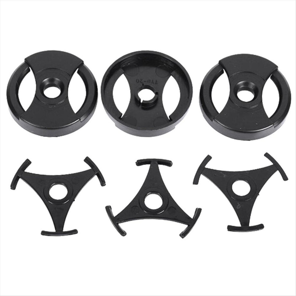 6Pcs 7 Inch 45 Rpm Abs Vinyl Record Centre-Hole Adapter Black 4853097767129